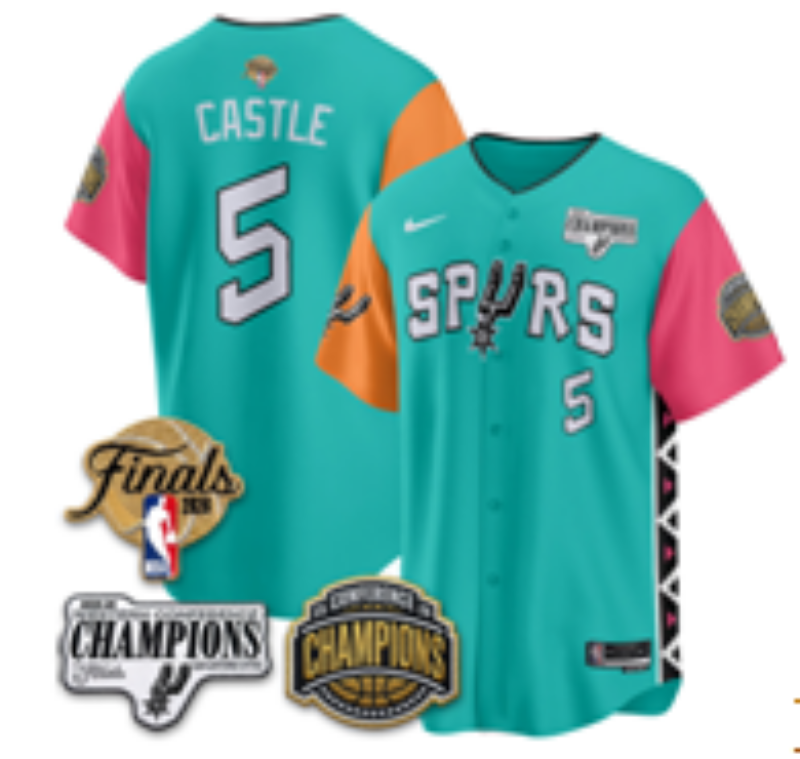 Men San Antonio Spurs #5 Castle green Nike 2026 NBA Jersey 0701->san antonio spurs->NBA Jersey